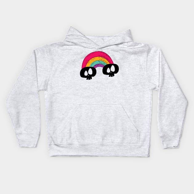 Rainbow Skulls Kids Hoodie by Teamtsunami6